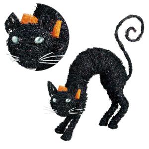 ハロウィン 装飾 ディスプレイ)70cmブラックキャット(DF46/130)｜zoukasousyoku-d
