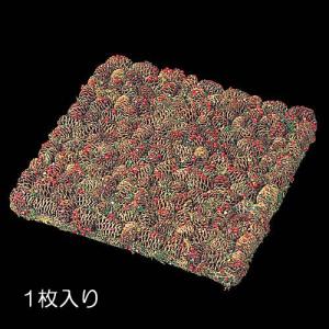 クリスマス 装飾品 オブジェ)40cmパインコーンベリープレート(DF45/104)｜zoukasousyoku-d