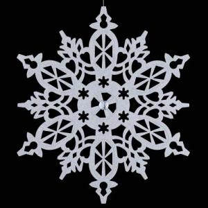 雪の結晶 クリスマス)60cmシャイニーエレガントスノーフレーク (両面)(DF45/75)｜zoukasousyoku-d