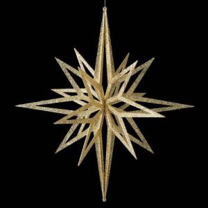 七夕 星 クリスマス)60cmシャイニーゴールドスター (立体)(DF45/73)｜zoukasousyoku-d