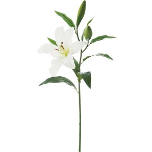 造花 アートフラワー ベルガモカサブランカ ホワイト(DMFG2023/53)｜zoukasousyoku-d