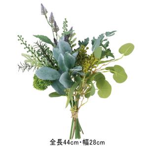 造花 フェイクフラワー 人工樹木 ハーブミックスキャリーブーケL GR(DMFG2023/109)｜zoukasousyoku-d
