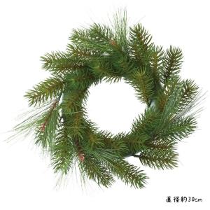 造花 フェイクグリーン 人工観葉植物  30cmマツリース グリーン(DMFG2023/107)｜zoukasousyoku-d