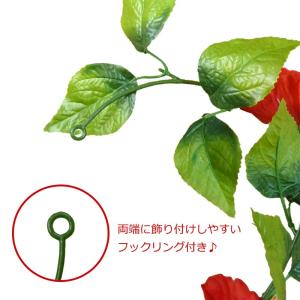 ハイビスカス 造花 激安 ガーランド レッドの詳細画像2