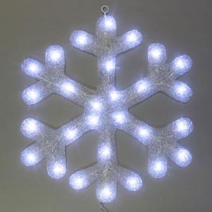 LED イルミネーション 窓)室内用　ウィンドウモチーフ　　ホワイトスノーフレーク(CL21P83)｜zoukasousyoku-d