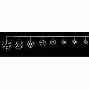 イルミネーション モチーフ 雪 結晶)スノーフレーク8連　白色(CL21P70)｜zoukasousyoku-d