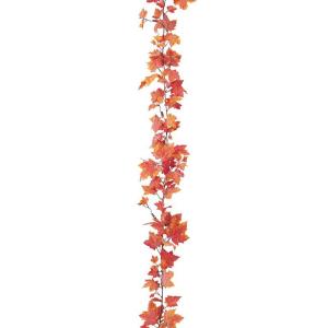 秋 紅葉 造花 店舗 装飾 ディスプレイ)フロストメープルガーランド(104/ワイヤー入り)(DF46/51)｜zoukasousyoku-d