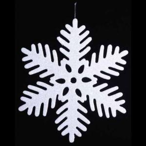 クリスマス装飾品　雪の結晶　冬装飾)スノーフレーク(L)(グリッター)(1ヶ/パック)(AB88)｜zoukasousyoku-d