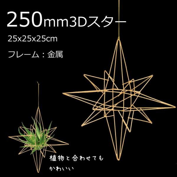 リスマス装飾品 250ｍｍ3Ｄスター (AB85)