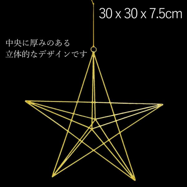 クリスマス ディスプレイ 飾り 七夕 300ｍｍメタリックワイヤースター(AB85)