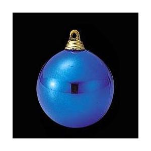 クリスマス オーナメント ボール)60mmメタリックボール ブルー (6個パック)(DF45/36)