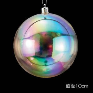 クリスマス 虹色 オーロラ オリジナル 輝く 100mmクリスタルボール(ワイヤー付き)(DF45/54)｜zoukasousyoku-d