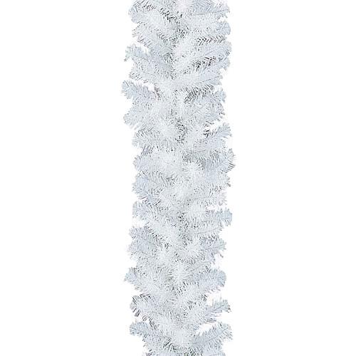 クリスマス 店舗 装飾)防炎25cm幅ピュアホワイトノーブルリッチガーランドx140(DF45/25...