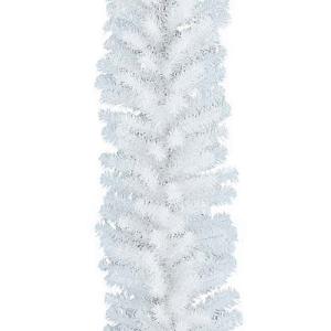 クリスマス デコレーション 店舗 装飾)防炎35cm幅ピュアホワイトノーブルリッチガーランドx170(DF45/25)｜zoukasousyoku-d