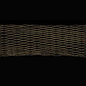 クリスマス装飾品 リボン オーナメント)20cm幅シャイニーネットリボン ゴールド (180cm)(DF45/63)｜zoukasousyoku-d