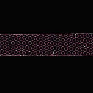 クリスマス装飾品 リボン オーナメント)110mm幅シャイニーワイヤーリボン ピンク (2m)(DF45/63)｜zoukasousyoku-d