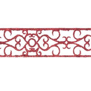クリスマス装飾品 リボン オーナメント)65mm幅シャイニーフォイルリボン (ワイヤー入り) (450cm)(DF45/63)｜zoukasousyoku-d