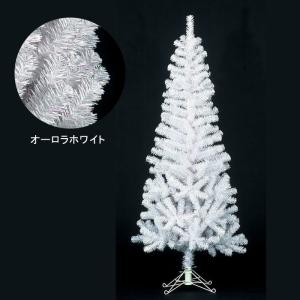 クリスマスツリー 店舗装飾 ディスプレイ)150cmオーロラホワイトノーブルファーツリー (ヒンジ方式)(DF45/17)｜zoukasousyoku-d
