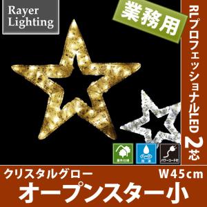 クリスタルグロー オープンスター小   パワーコード付　屋外 イルミネーションライト 星(RL124)｜zoukasousyoku-d