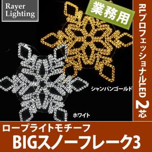 屋外 イルミネーションライト)BIG スノーフレーク3 パワーコード付(RL127)｜zoukasousyoku-d