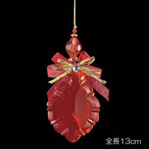 クリスマス 装飾品 オーナメント)13cmクリスタルレッドエンゼル(DF45/56)｜zoukasousyoku-d