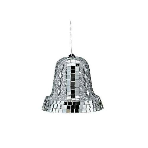 クリスマス オーナメント 装飾品)7cmミラーベル シルバー(DF45/67)