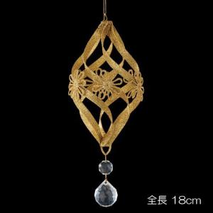 クリスマス 装飾品 オーナメント)18cmゴールドアンティークツイストフィニアル(DF45/49)｜zoukasousyoku-d
