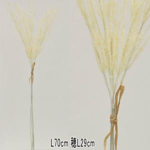 ドライ 造花 人工樹木 アースカラー ナチュラル グラスバンドル クリーム×24束セット(VI61/18)｜zoukasousyoku-d
