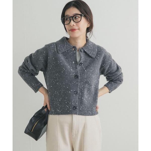 カーディガン ネップヤーンカーディガン レディース