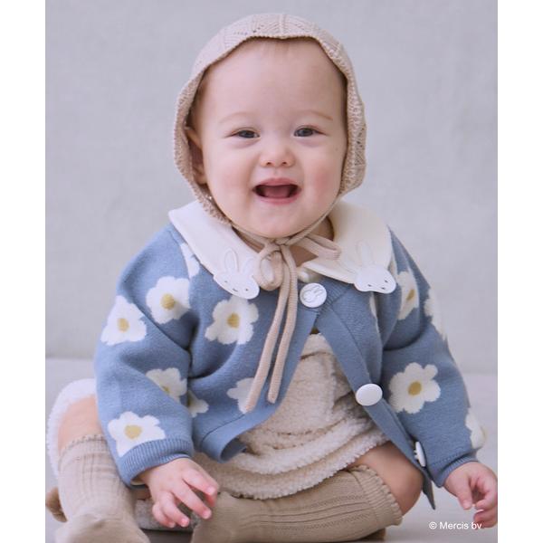 ベビー 「dick bruna」花柄ニットカーディガン