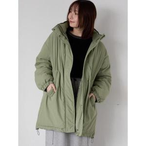コート アウター 「撥水」中綿ミリタリーコート レディース