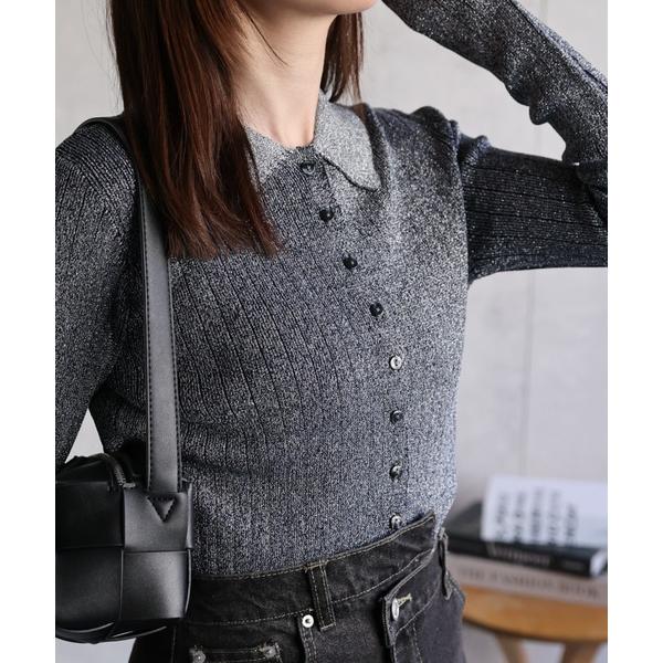 「sakishimatokyo」 ニットカーディガン FREE ネイビー レディース