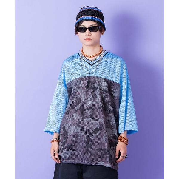 「ankoROCK」 「3.14」半袖Tシャツ ONESIZE ブルー メンズ