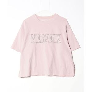 「GLOBAL WORK」 半袖Tシャツ - ピンク レディース