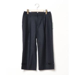 「nesessaire」 クロップドパンツ 38 ネイビー レディース