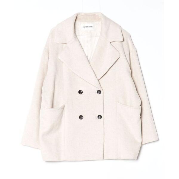 「LILY BROWN」 ピーコート ONE SIZE ベージュ レディース