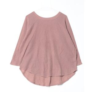 「GLOBAL WORK」 長袖カットソー M ブラウン レディース