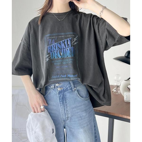 「Java」 半袖Tシャツ MEDIUM グレー レディース
