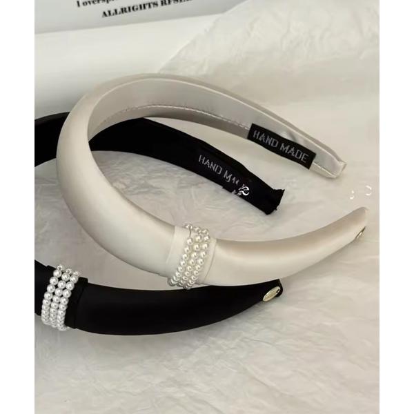 カチューシャ FReePLACe/パール風モチーフ ボリュームカチューシャ R0153