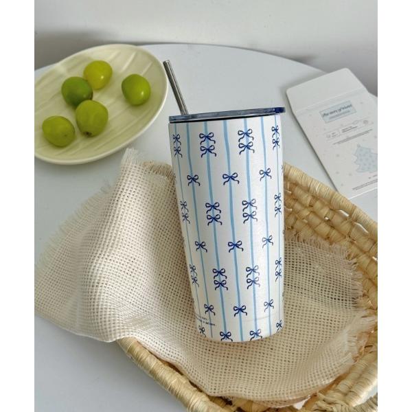 タンブラー ストライプリボンタンブラー