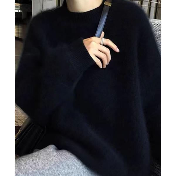 ニット セーター シャギーニットプルオーバー レディース