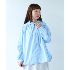 ブラウス シャツ 強撚ポプリン 製品染めブラウス レディース