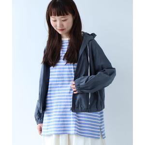 ブルゾン アウター コットン/キュプラ 高密度ブロード hoodie ブルゾン レディース