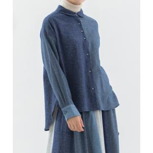 ブラウス シャツ miscビエラ起毛丸襟シャツ レディース