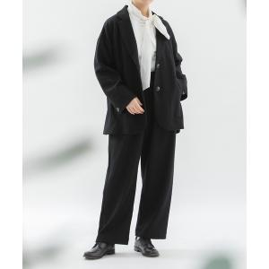 パンツ ウール圧縮天竺イージーパンツ レディース