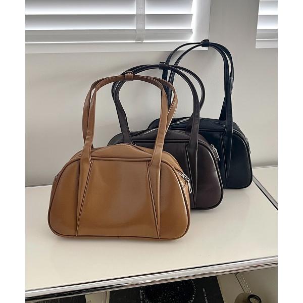 ハンドバッグ ロングハンドル　ラウンドミニボストンバッグ