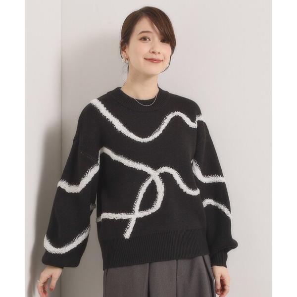 ニット セーター 「手洗い可」ニュアンス柄ニット レディース