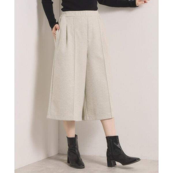 ワイドパンツ パンツ 「洗濯機OK」カットメルトンキュロット レディース