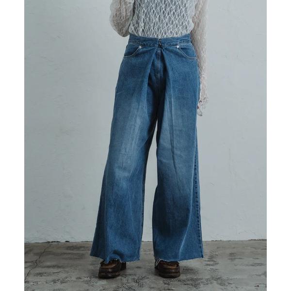 ジーンズ デニム デニムパンツ front hook wide denim pants レディース