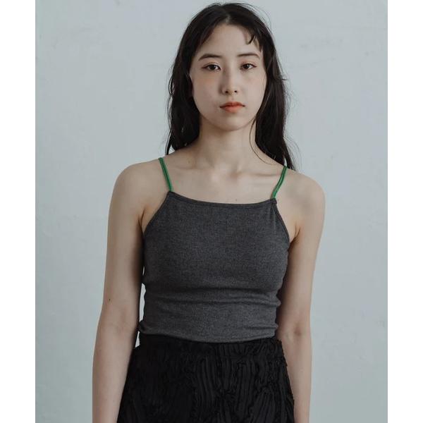 キャミソール color ribbed camisole